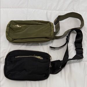 Olive and Black Bum Bags